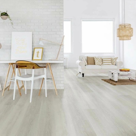 Harmaa tammi vinyylilankku olohuoneessa Nordic Design Vinyl 1007 Hossa=
- Vinyylilankut - 651007M - 2