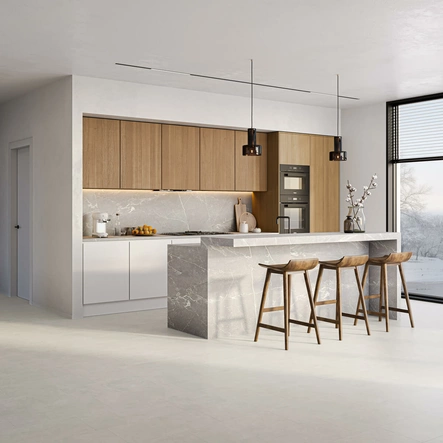 Vaaleanharmaa vinyylilaatta Nordic Design Plus 2011 Paljakka keitti=C3=
=B6ss=C3=A4 - Vinyylilaatat - 722011M - 2